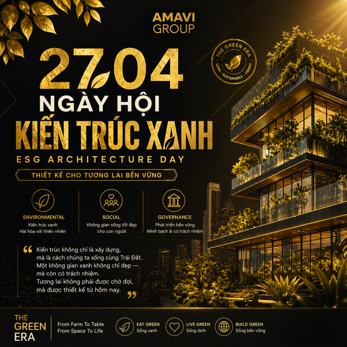 27.04 – Ngày hội Kiến trúc Xanh | ESG Architecture Day